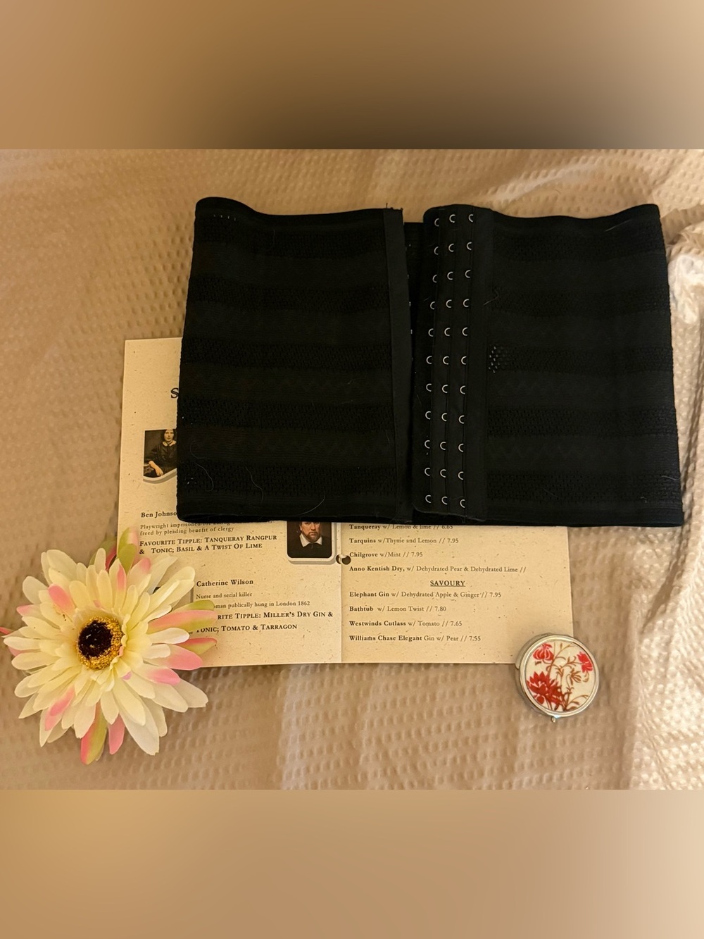 Black Waist Trainer Corset Shapewear Size XL Hook & Eye 25” x 8”